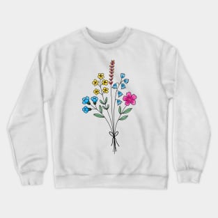 Subtle pan flower bouquet Crewneck Sweatshirt